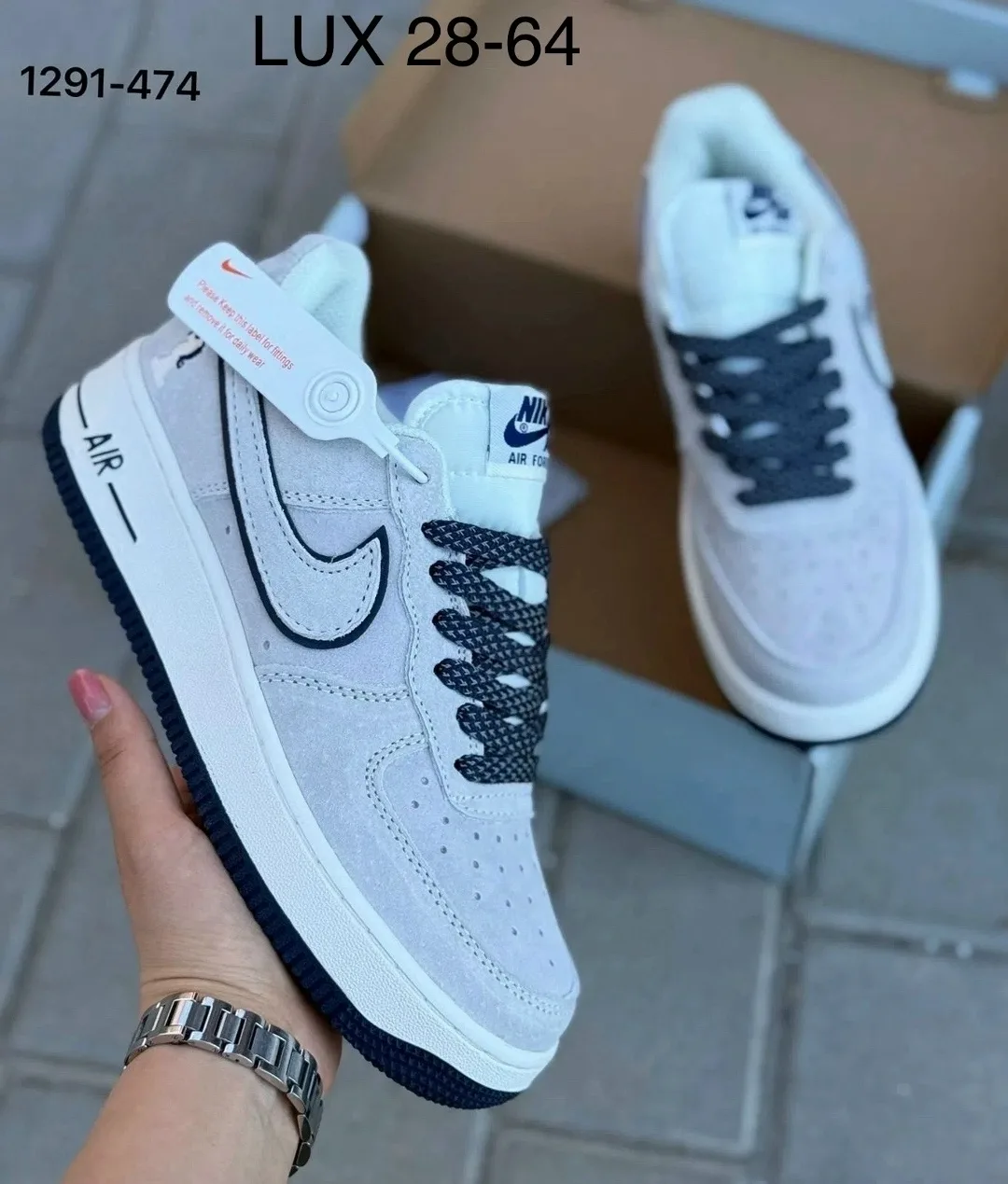 Кроссовки женские Nike Air Force из натуральной кожи — фото 2