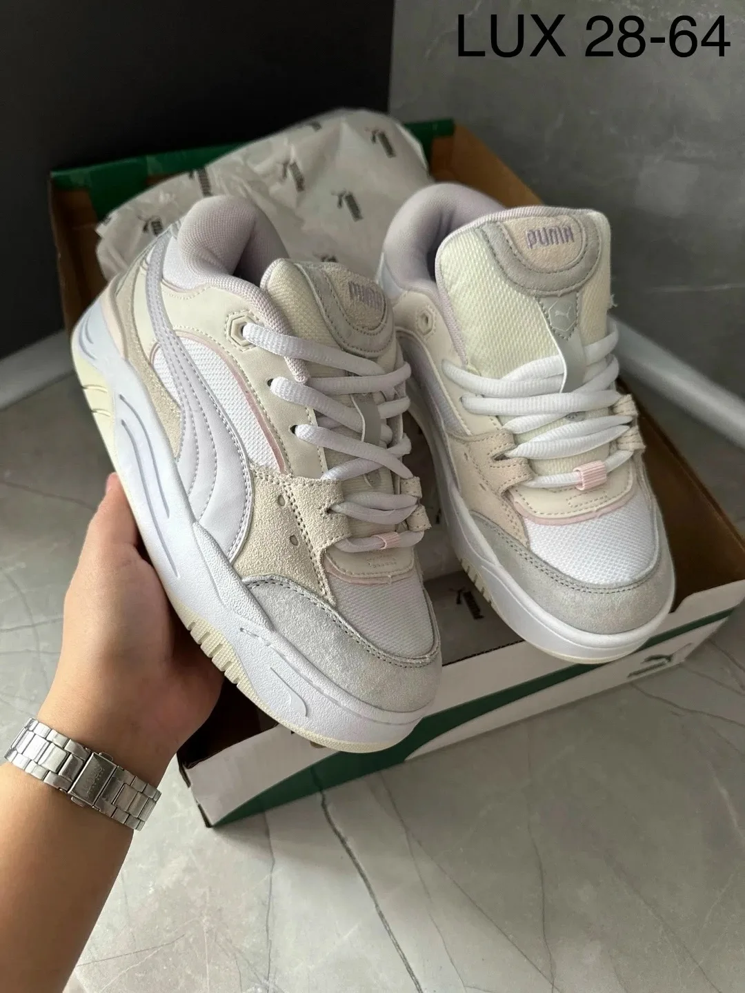 Кроссовки PUMA из натуральной замши и кожи — фото 1