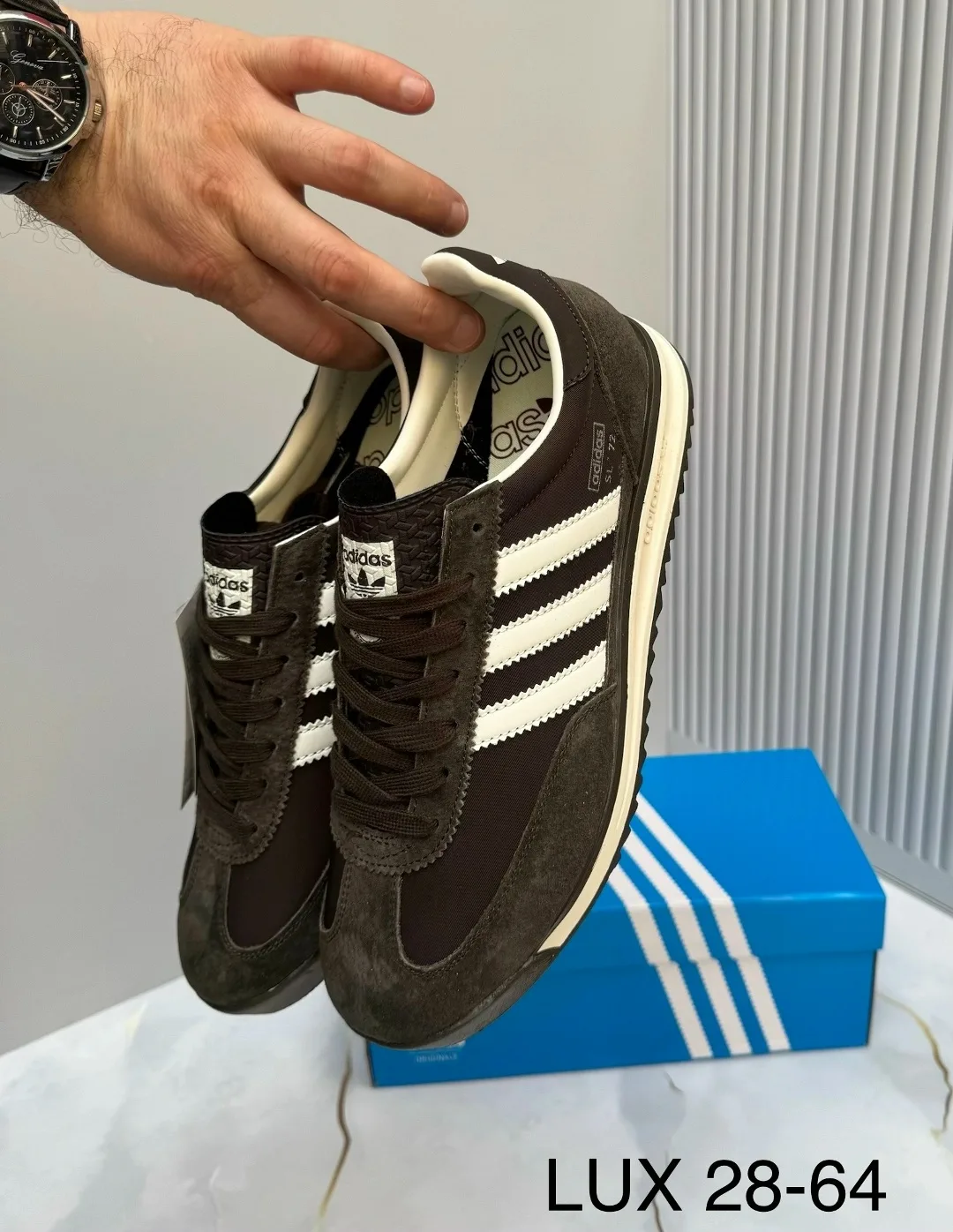 Кроссовки Adidas мужские натуральная замша — фото 2