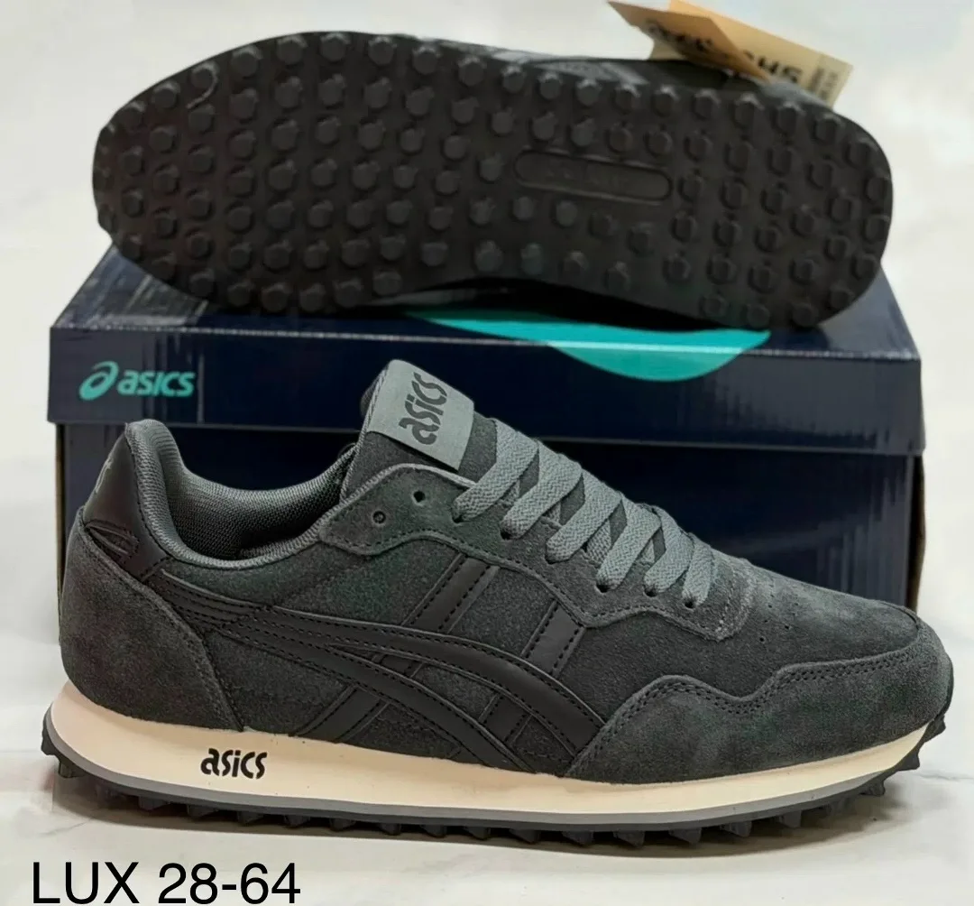 Мужские кеды ASICS из натуральной замши и кожи — фото 3
