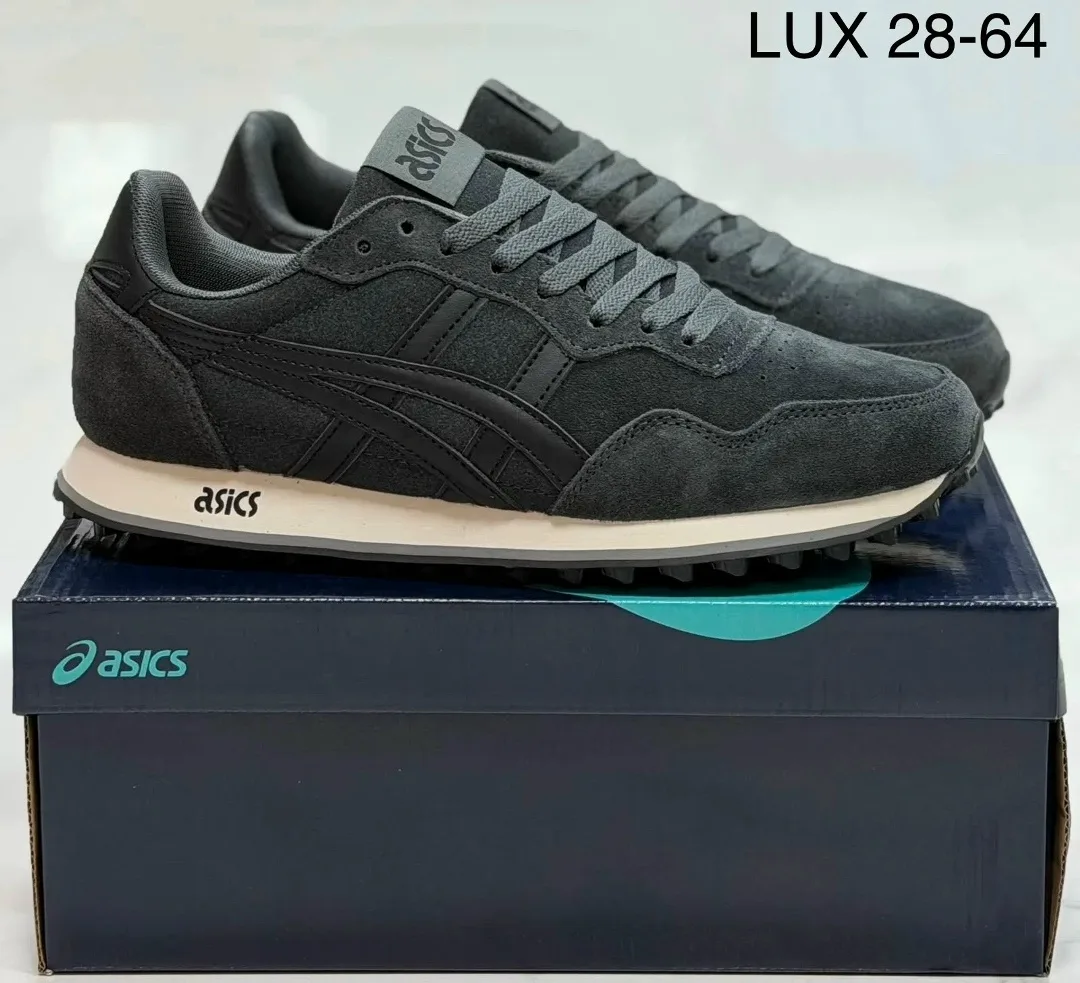 Мужские кеды ASICS из натуральной замши и кожи — фото 4