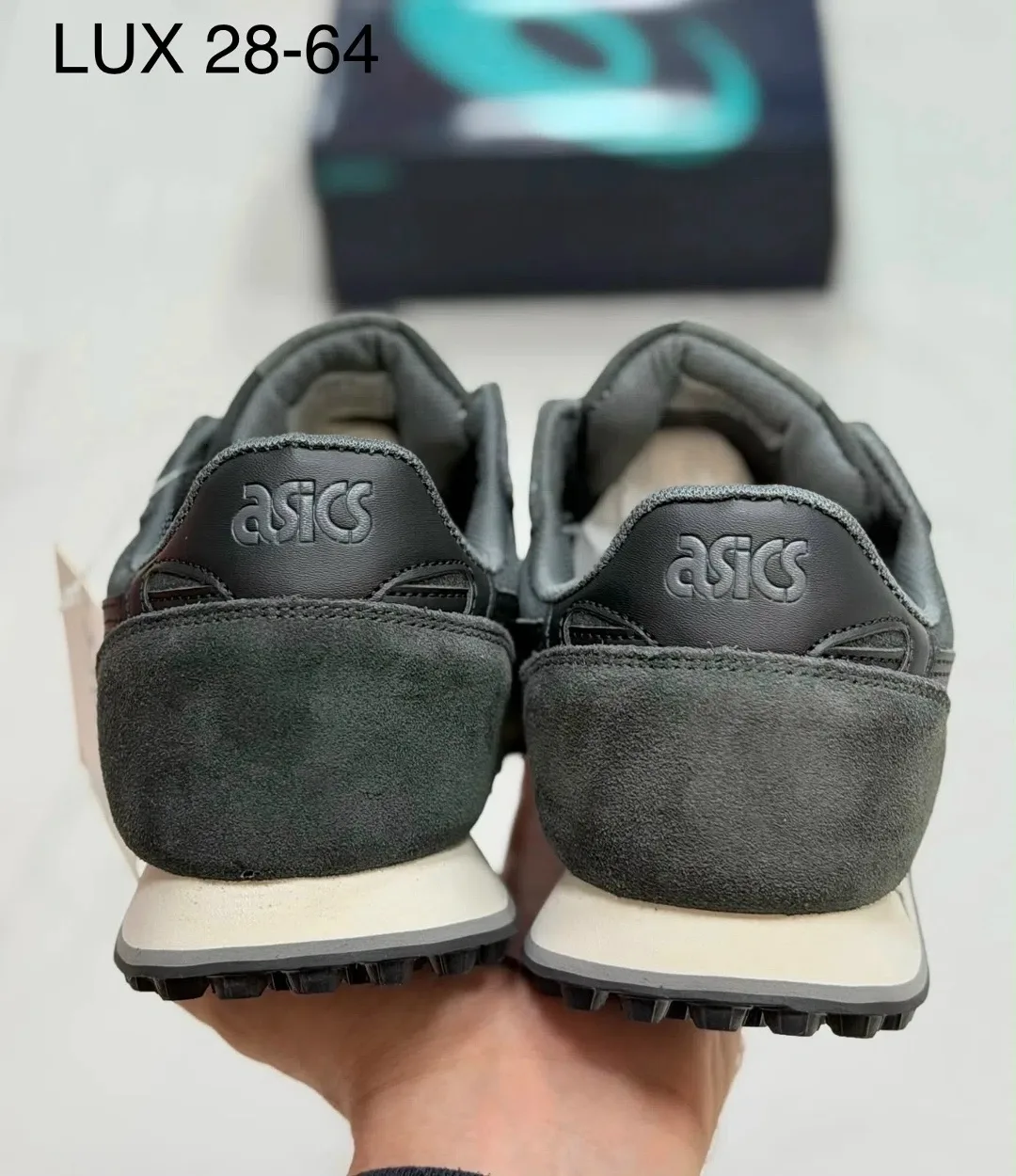 Мужские кеды ASICS из натуральной замши и кожи — фото 5