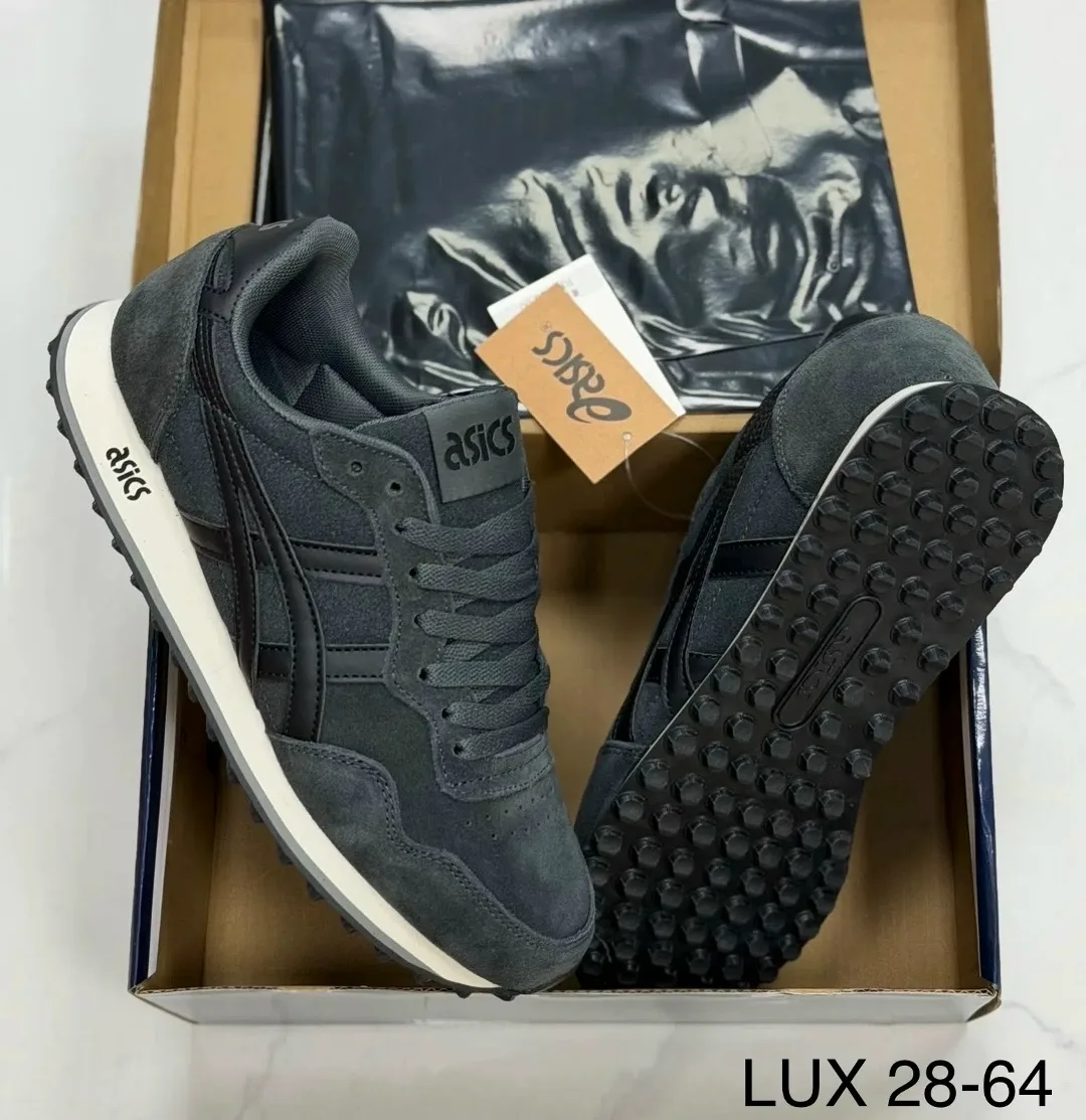 Мужские кеды ASICS из натуральной замши и кожи — фото 6