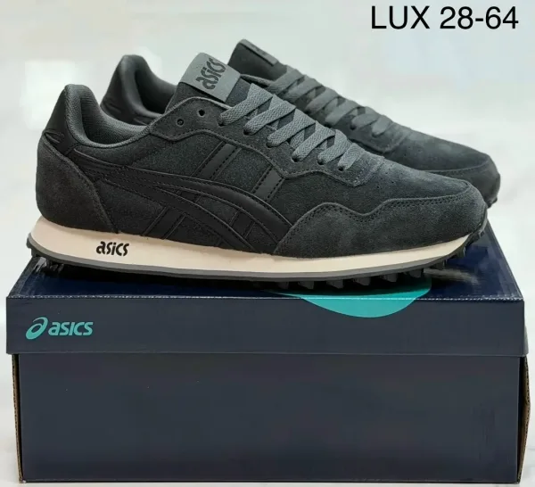 Мужские кеды ASICS из натуральной замши и кожи — фото 7