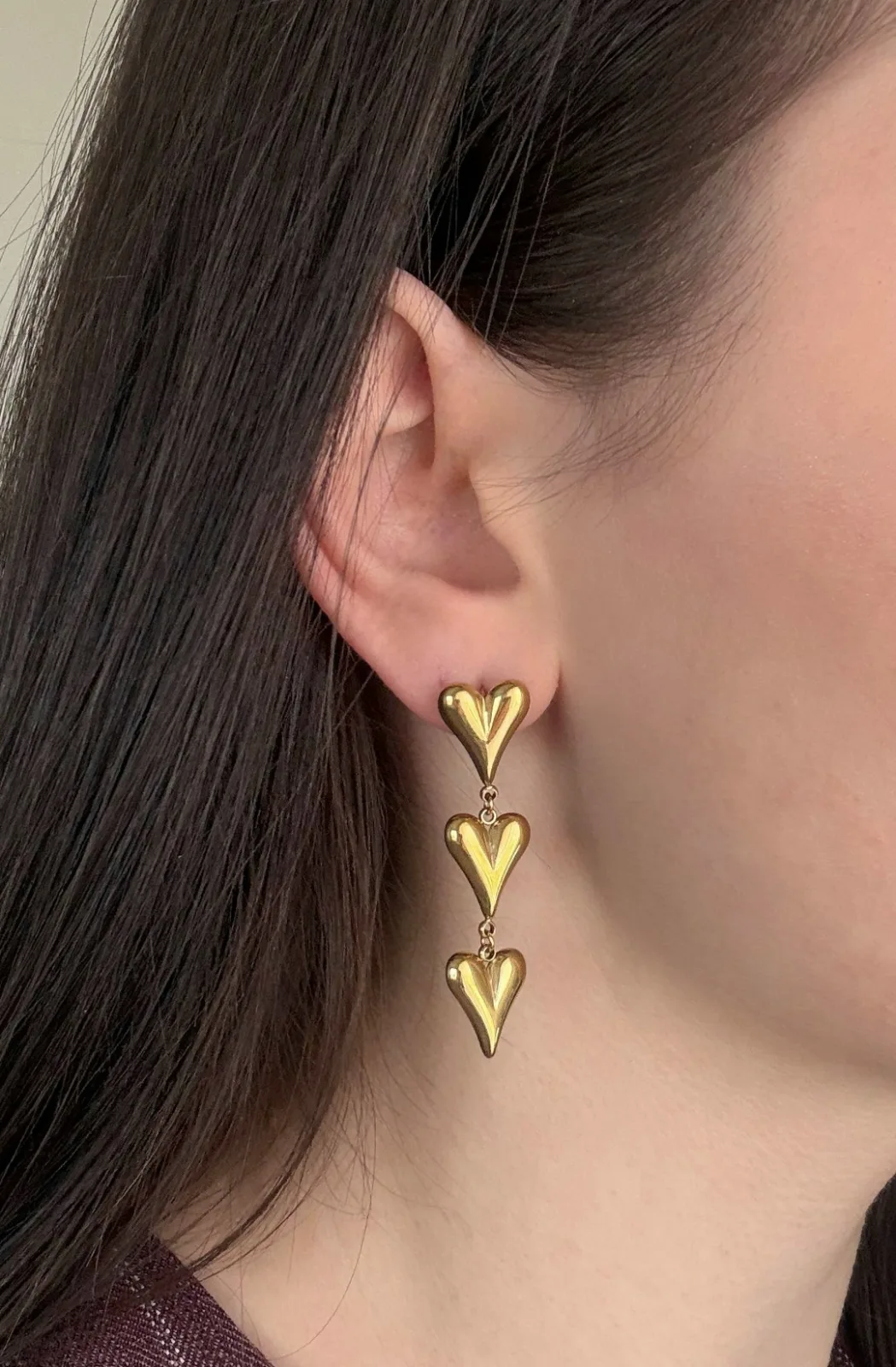 Серьги из ювелирной стали в цветах золото и серебро — фото 5