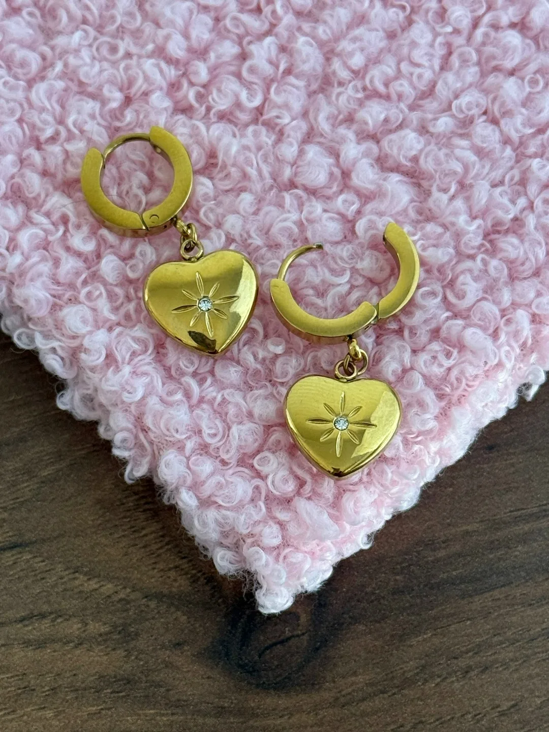Серьги из ювелирной стали с покрытием золото 18k — фото 1