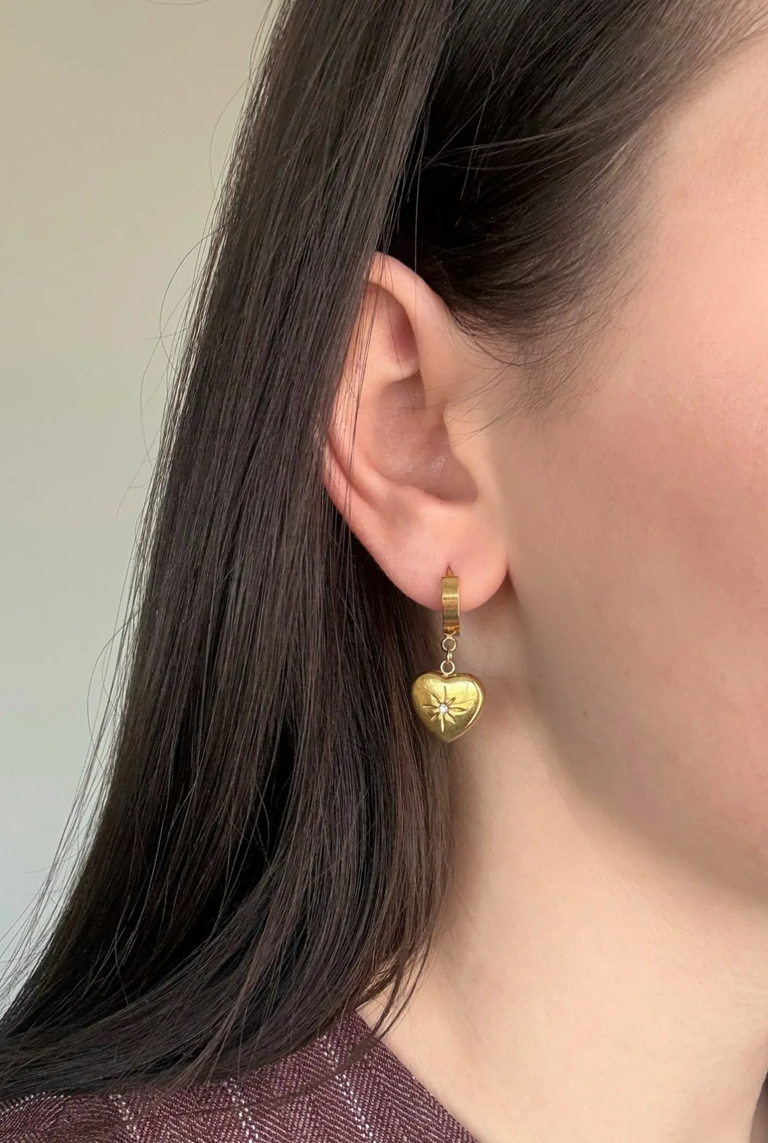 Серьги из ювелирной стали с покрытием золото 18k — фото 2