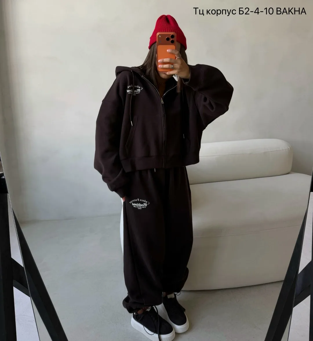 Костюм фабричный, ткань трикотаж с начёсом, S 42-44, m 46-48 — фото 1