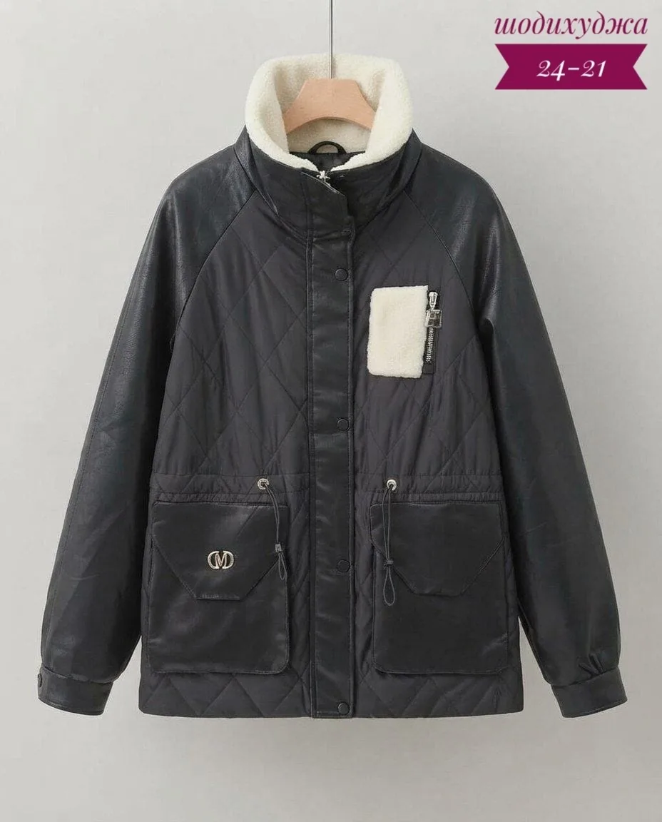 Куртка синтепон синяя — фото 1