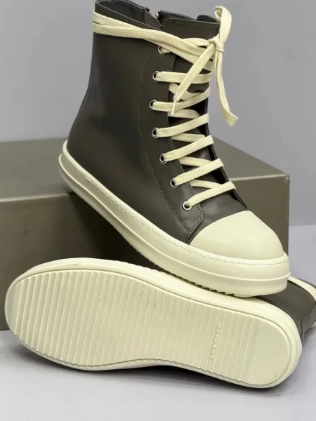 Лимитированные КЕДЫ RICK OWENS DRKSHDW MEGALACED DIRTY BLACK/MILK Чёрный — фото 11