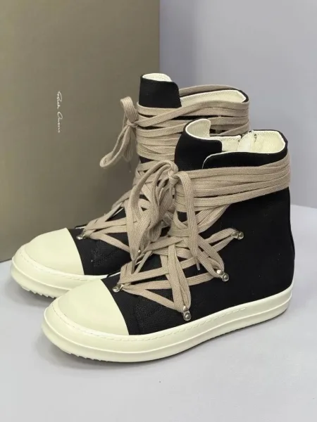 Лимитированные КЕДЫ RICK OWENS DRKSHDW MEGALACED DIRTY BLACK/MILK Чёрный — фото 11