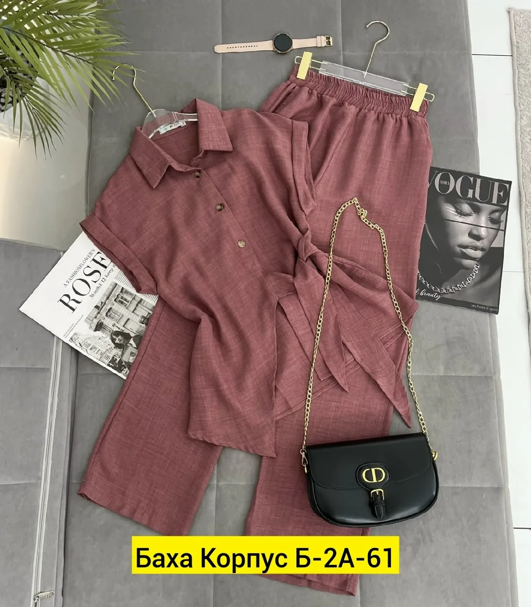 Костюм двойка из льна — фото 8