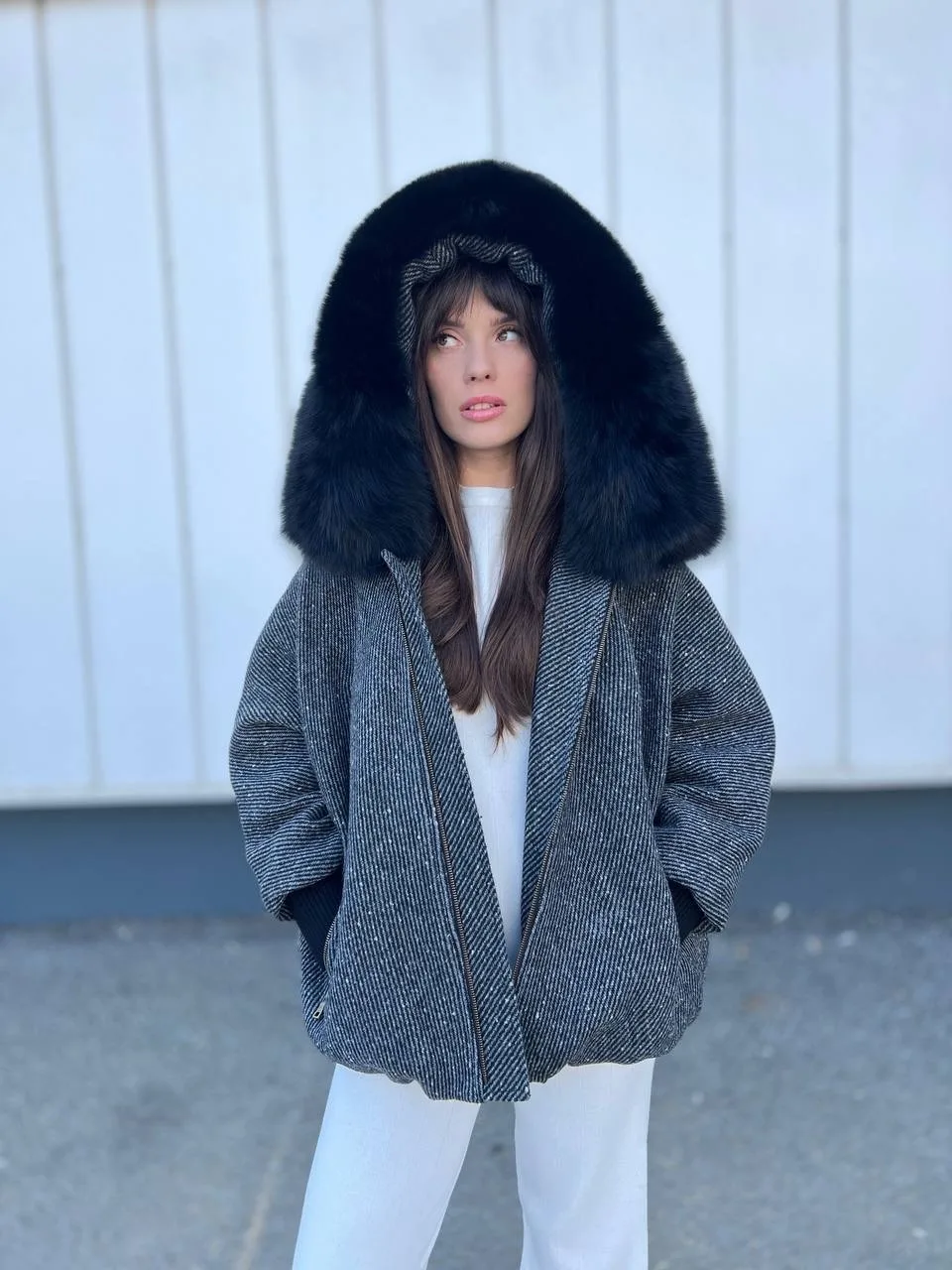 Графитовая куртка в стиле oversize — фото 1