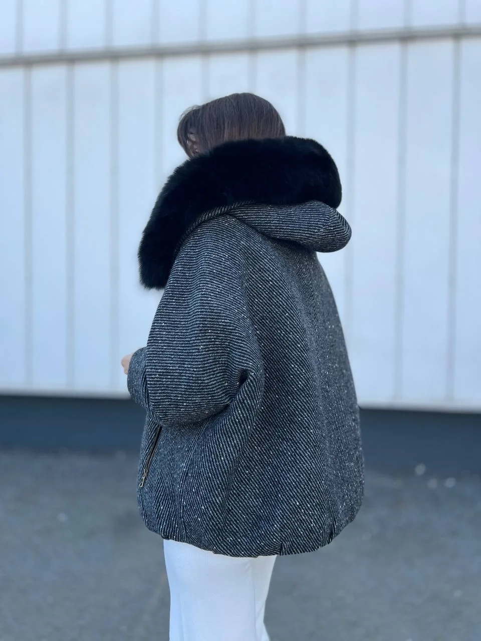 Графитовая куртка в стиле oversize — фото 4
