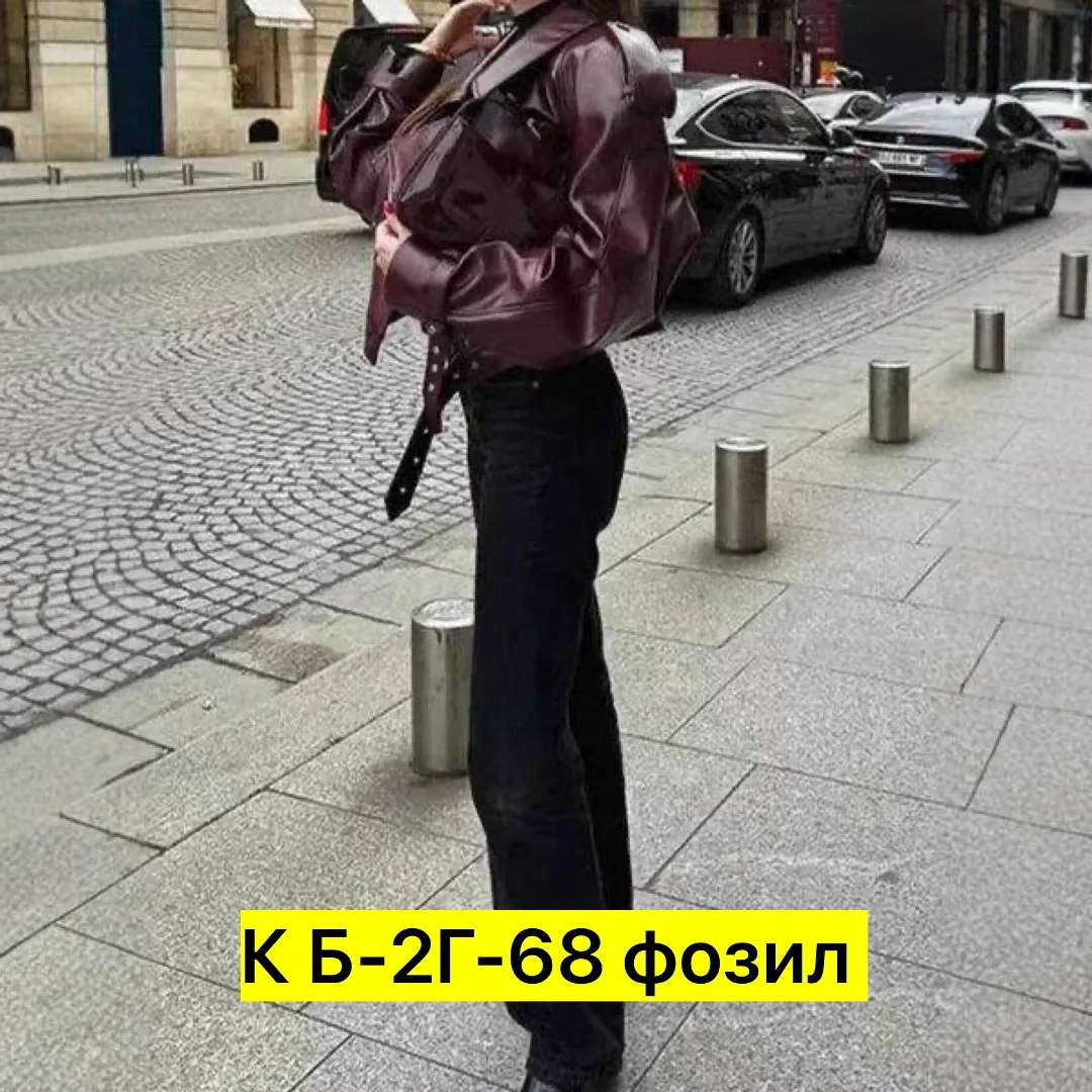 Куртка из натуральной кожи премиум-качества с рабочими карманами на подкладке — фото 1