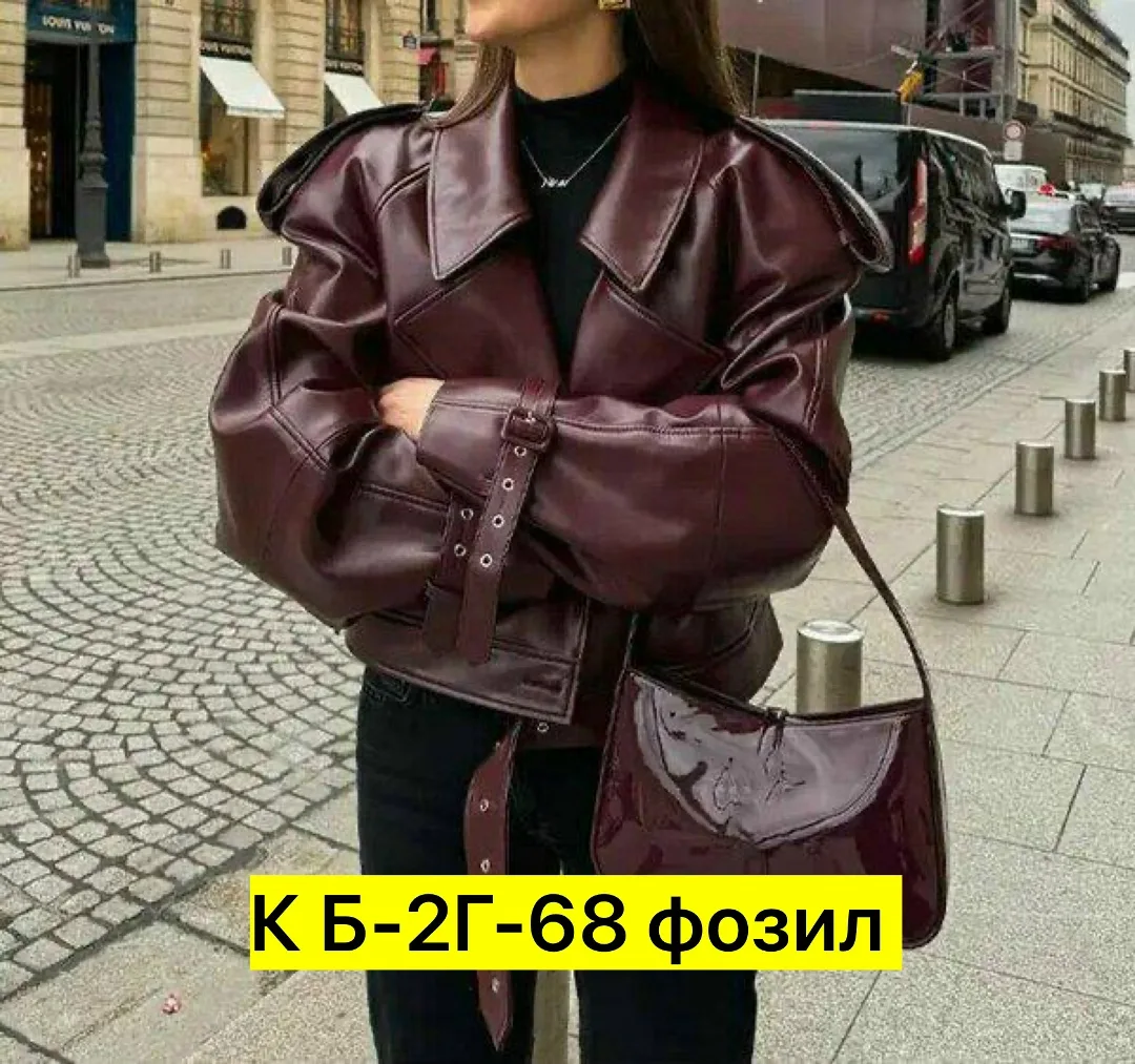 Куртка из натуральной кожи премиум-качества с рабочими карманами на подкладке — фото 3