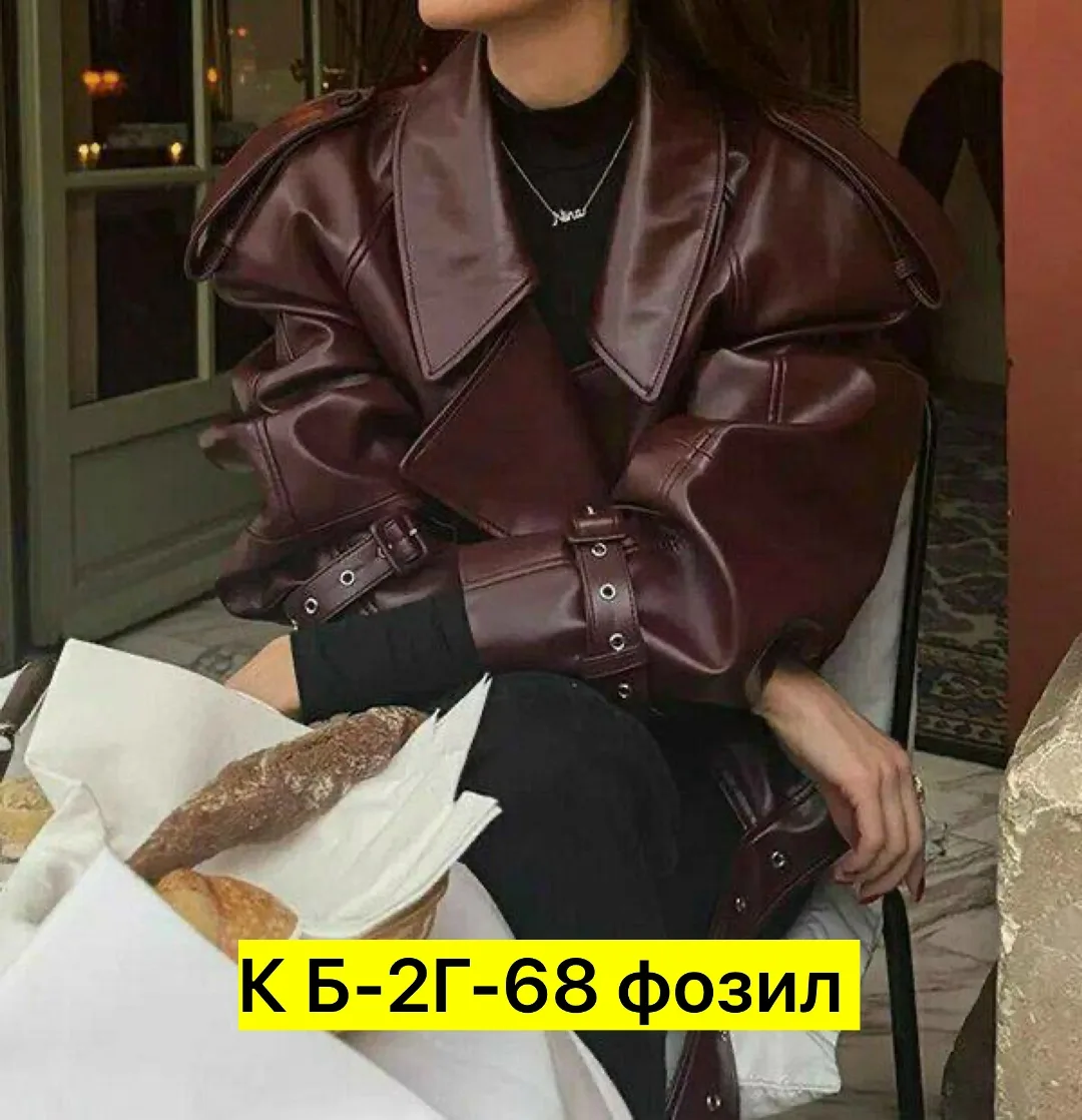 Куртка из натуральной кожи премиум-качества с рабочими карманами на подкладке — фото 4