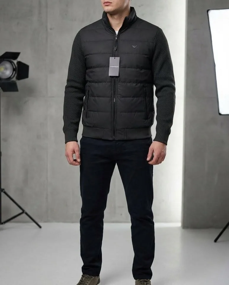 Мужская ветровка из экокожи от бренда Armani — фото 5