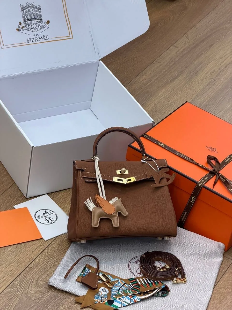 Классическая сумка Hermes Kelly 25 из натуральной кожи — фото 4