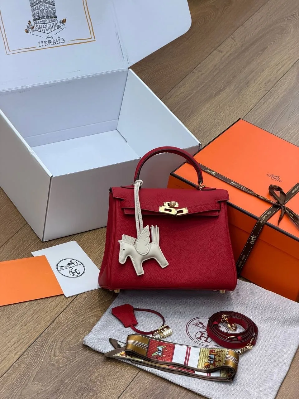 Классическая сумка Hermes Kelly 25 из натуральной кожи — фото 5