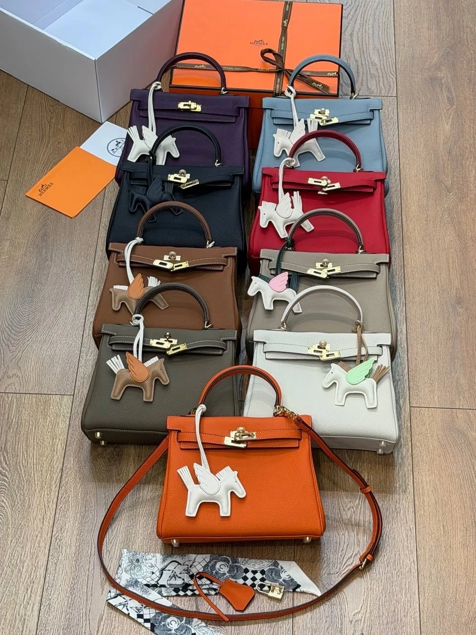 Классическая сумка Hermes Kelly 25 из натуральной кожи — фото 9