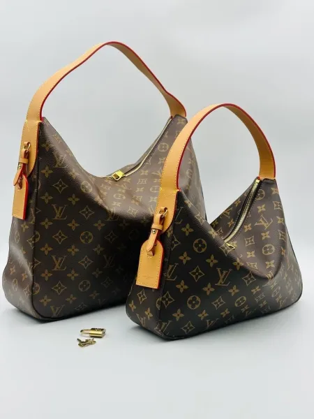 Louis Vuitton Сумка выполнена из натуральной кожи и канве — фото 3