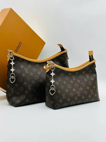 Louis Vuitton Сумка выполнена из натуральной кожи и канве — фото 1