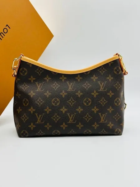 Louis Vuitton Сумка выполнена из натуральной кожи и канве — фото 3