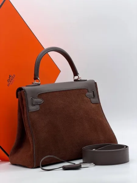 Сумка HERMES, кожа — фото 3