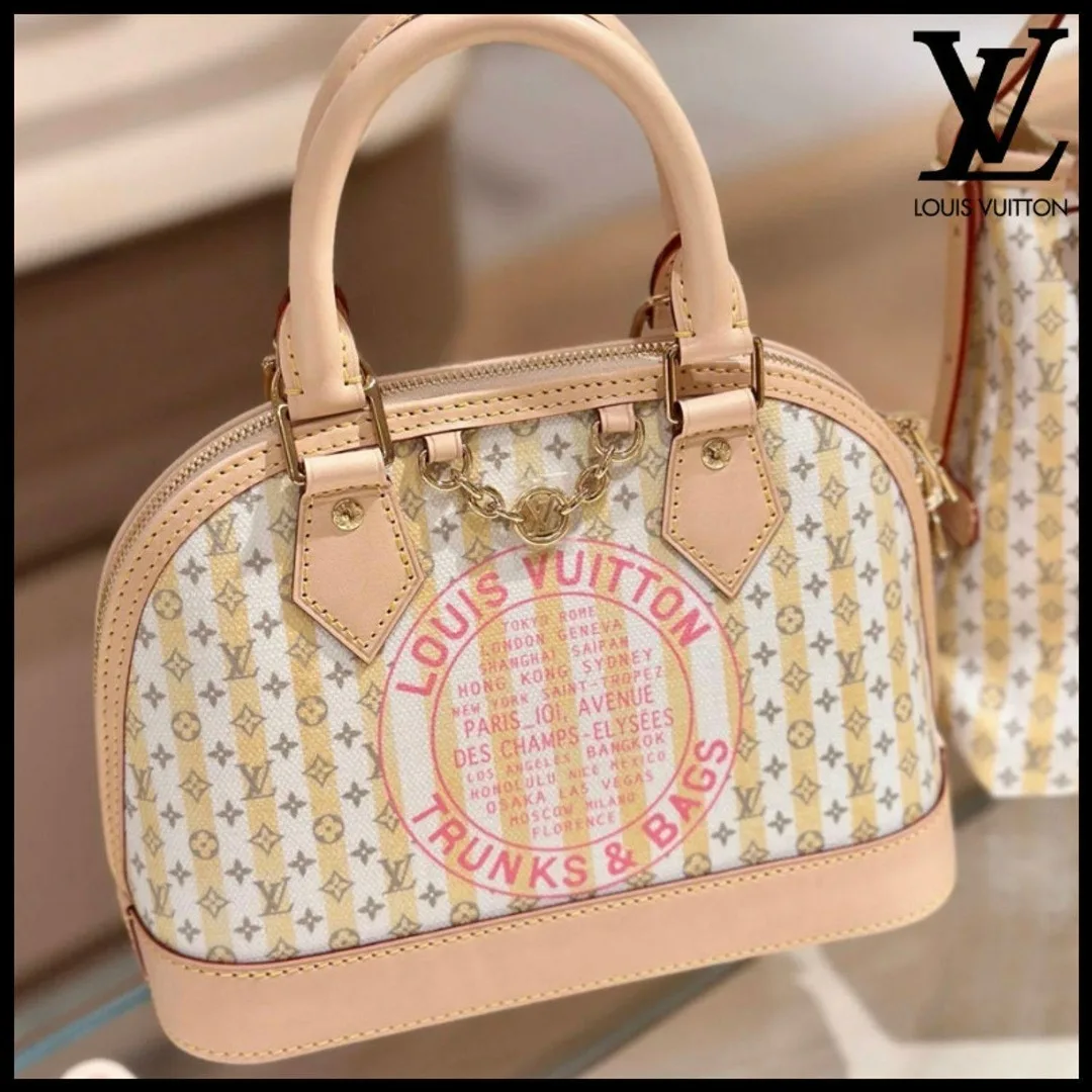 LOUISVUITTON, сумка из ткани и натуральной кожи — фото 1