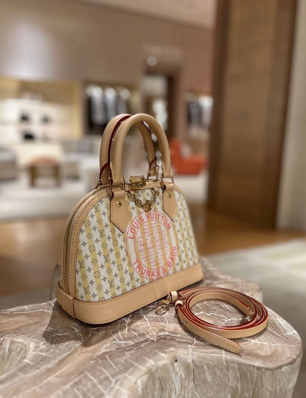 LOUISVUITTON, сумка из ткани и натуральной кожи — фото 6