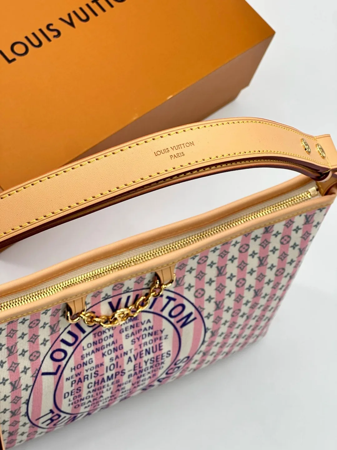 Женская сумка LOUISVUITTON, ткань + натуральная кожа — фото 4