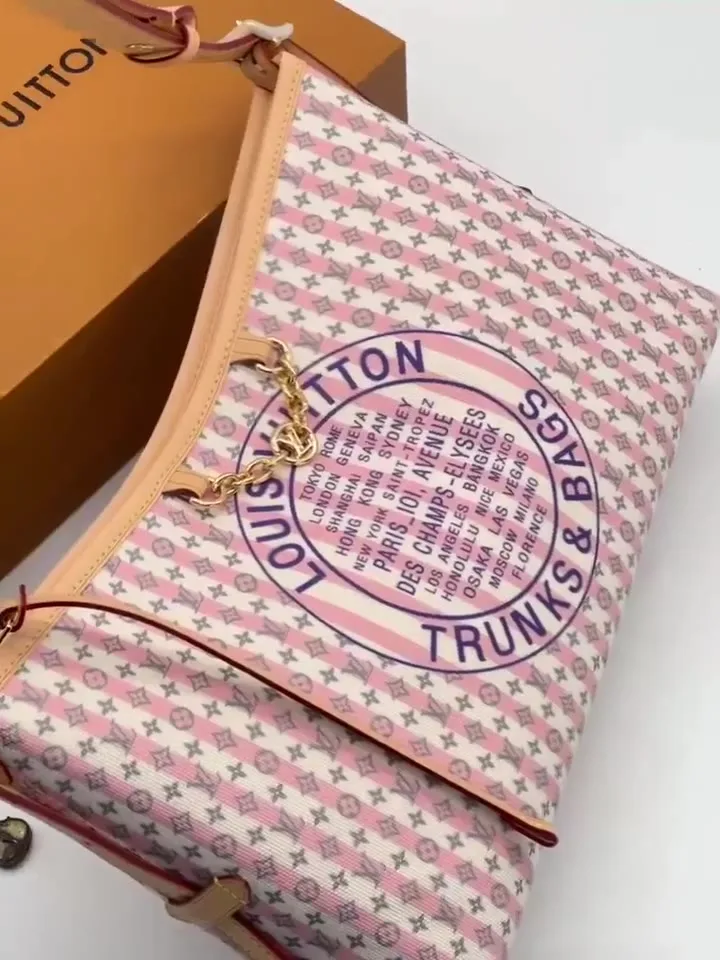 Женская сумка LOUISVUITTON, ткань + натуральная кожа — видео