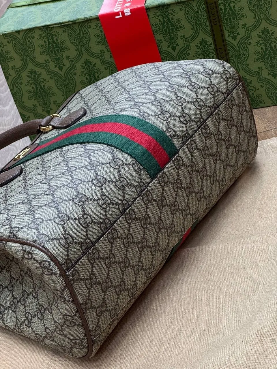 Сумка GUCCI из канвы и кожи — фото 5