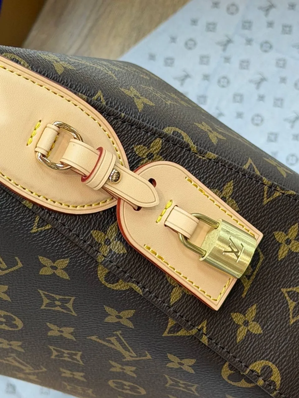 Louis Vuitton сумка-тоут кожа + канва — фото 6