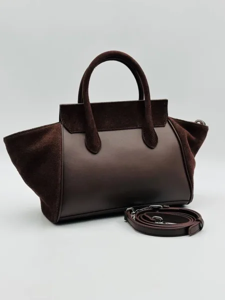Сумка CELINE выполнена из натуральной кожа и замши — фото 4