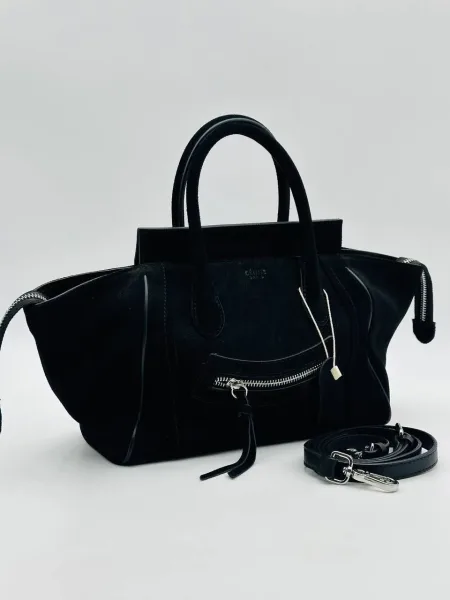 Сумка CELINE выполнена из натуральной кожа и замши — фото 3