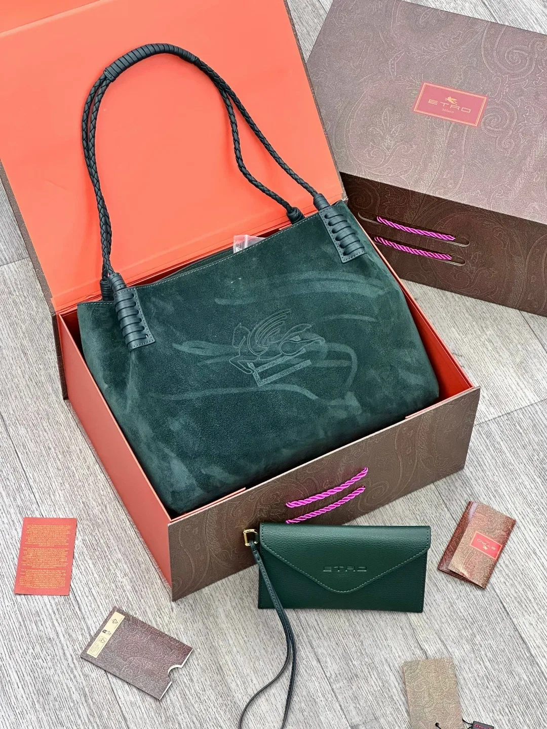 ETRO, сумка из натуральной замши — фото 1