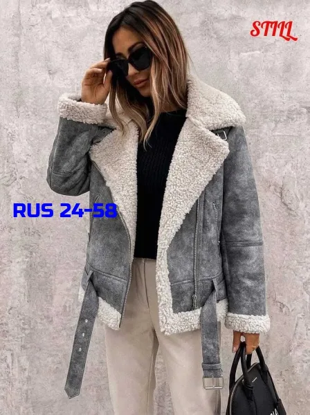 Тёплые дублёнки из мягкого материала барашка — фото 2