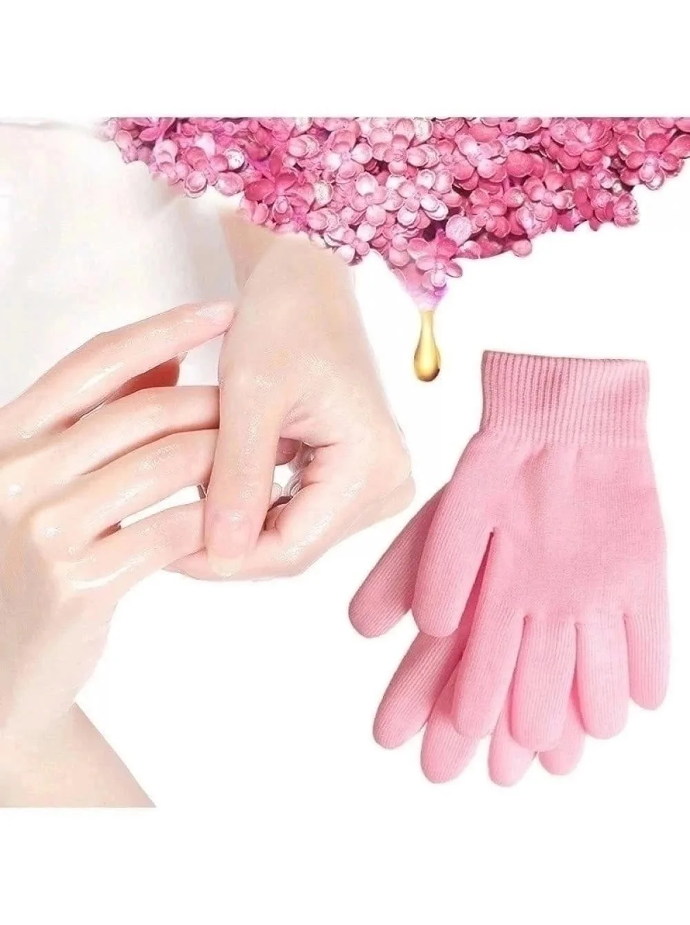 Увлажняющие гелевые перчатки SPA Gel GlovesМногоразовые силиконовые гелевые SPA-перчатки с пропиткой С помощию спа-перча — фото 4