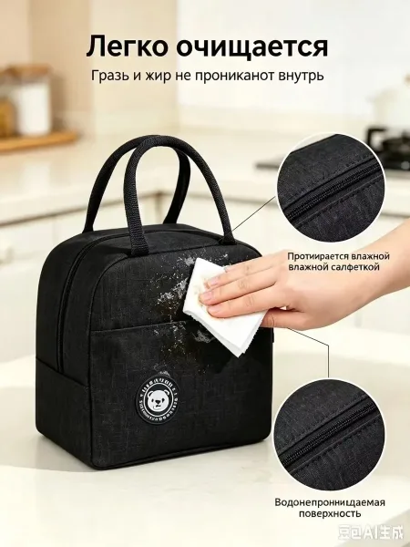 Термосумка для ланча / сумка для обеда/ сумка для еды — фото 4