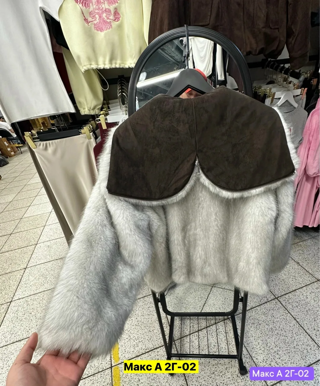 Двухсторонняя шуба из натурального меха — фото 1