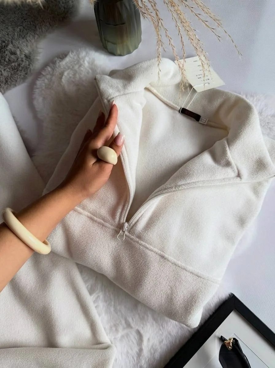 Спортивный костюм двойка в стиле Oversize из двухстороннего флиса — фото 2