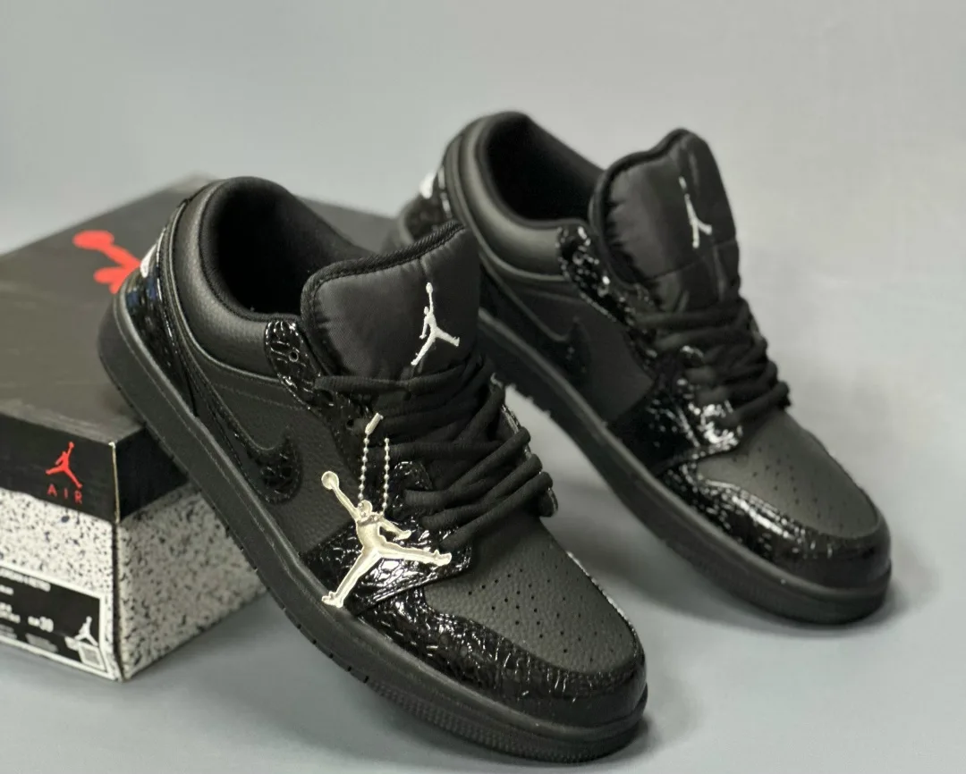 Air Jordan 1 Low AJ1 Кроссовки Чёрный — фото 4