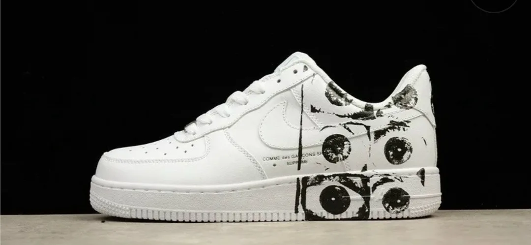 Кроссовки Nike Comme des Garçons x Supreme x Air Force 1 Low 'Eyes — фото 1