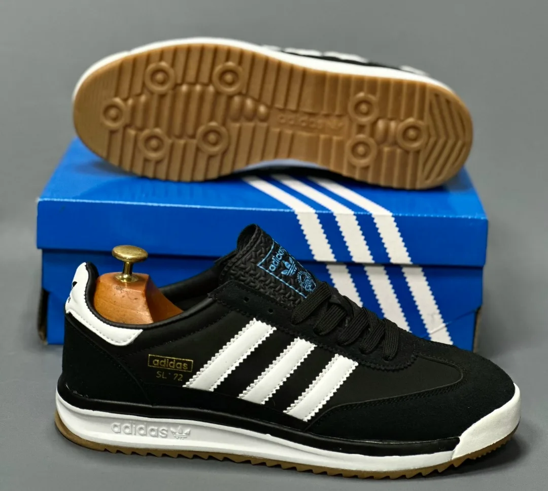 Adidas Originals SL72 кроссовки из замши и ткани — фото 6