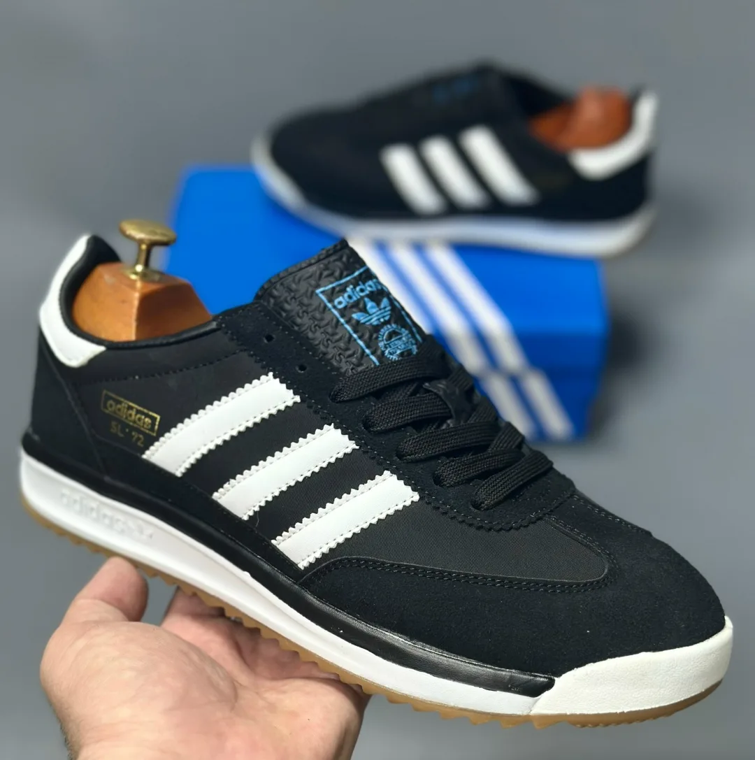 Adidas Originals SL72 кроссовки из замши и ткани — фото 8