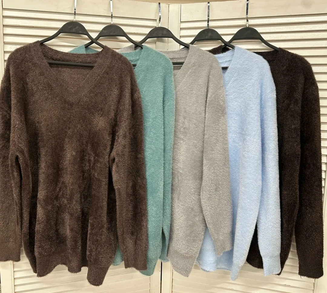 Базовая универсальная свитер пушистый — фото 8