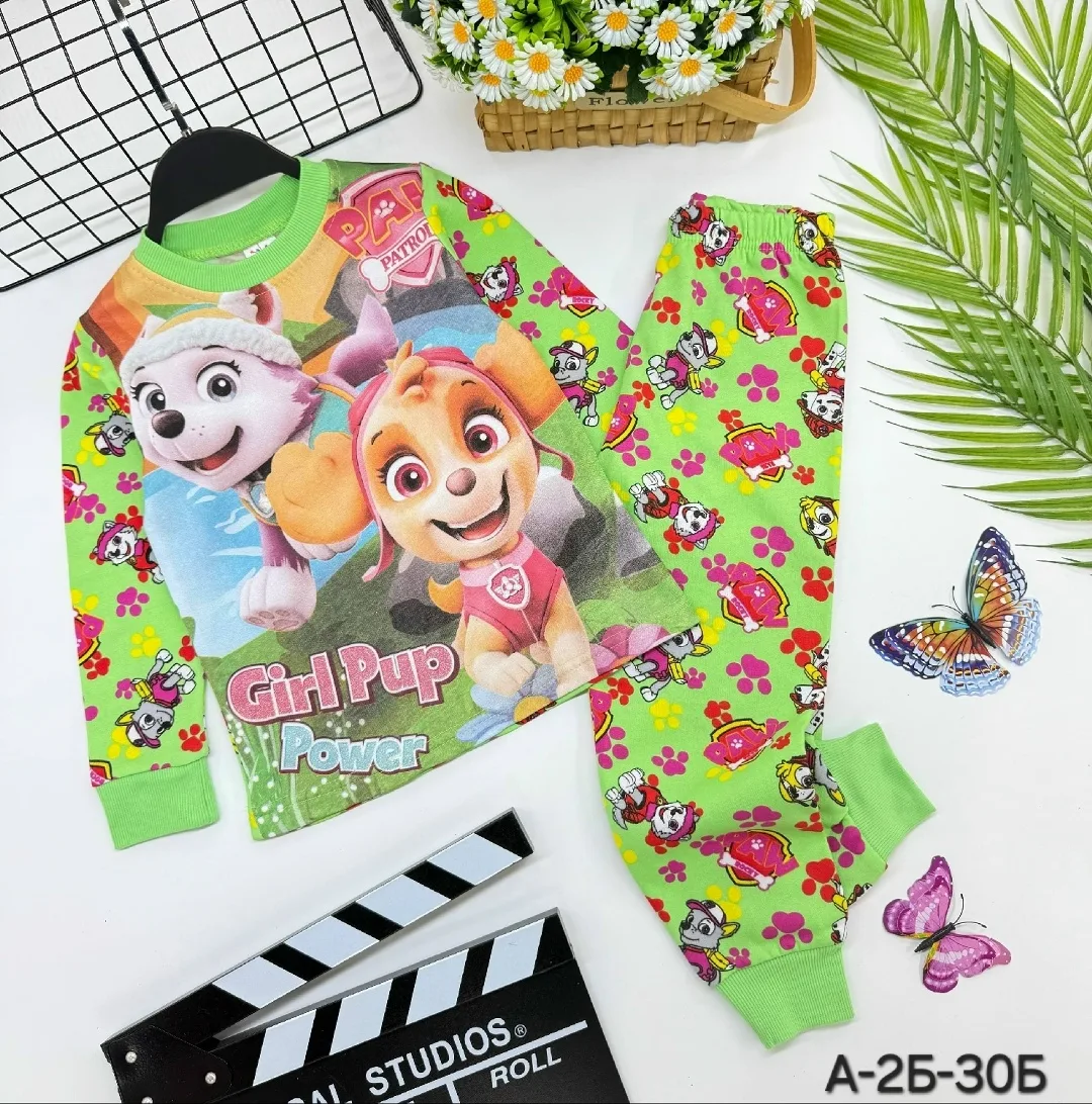 Пижама из 100 хлопка с начесом, 3D-печать, подходит для девочек — фото 1