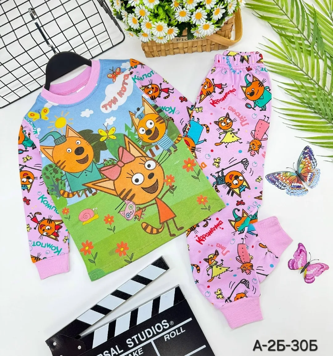Пижама из 100 хлопка с начесом, 3D-печать, подходит для девочек — фото 4